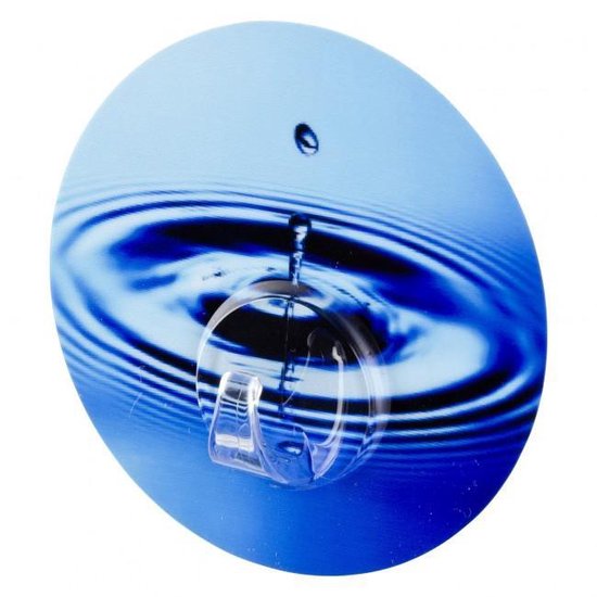 Handdoekhaak Wenko Water Circle Staticloc Muur PET Multi