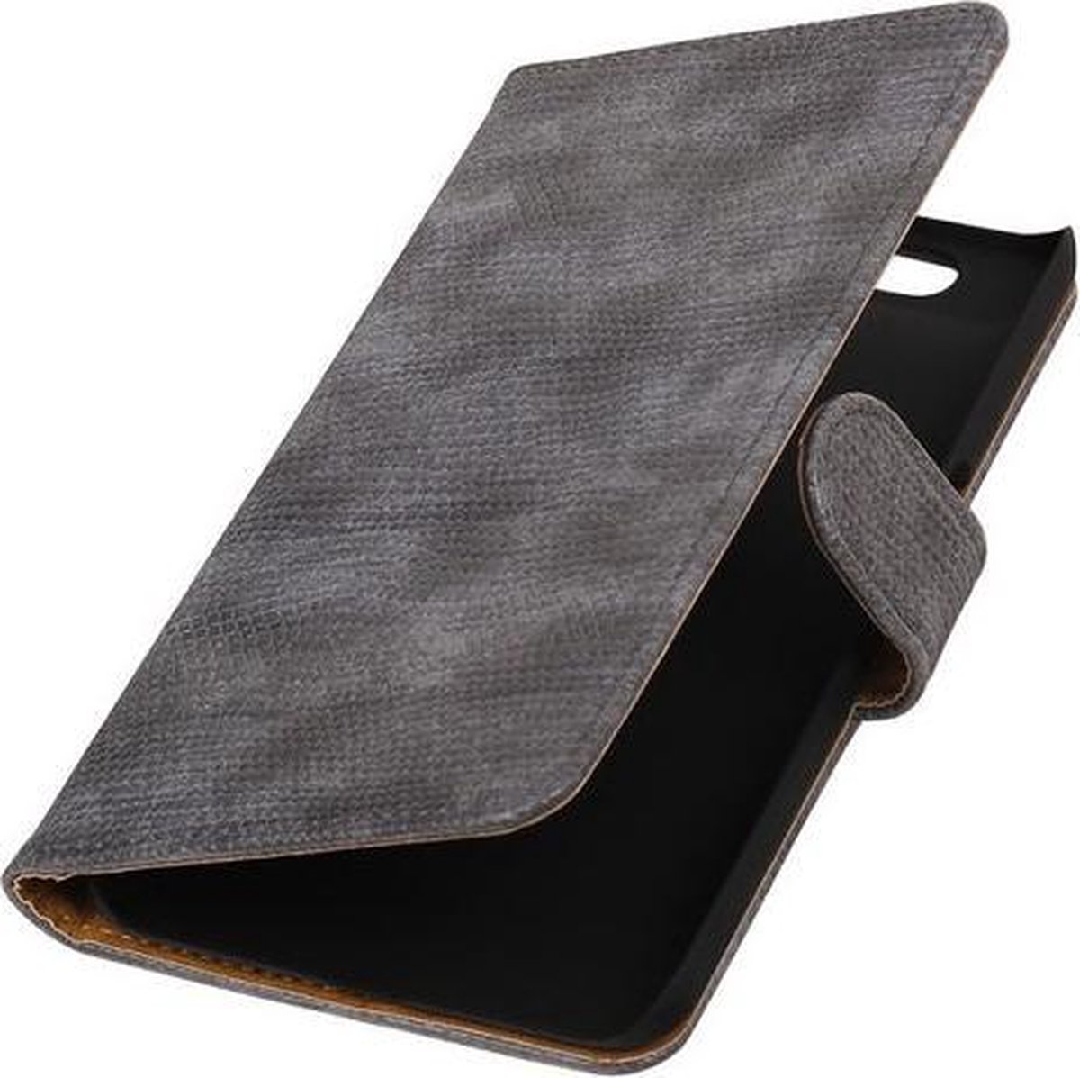 Huawei Nexus 6P - Mini Slang Grijs Booktype Wallet Hoesje