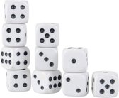 10 witte dobbelstenen Set - Do-bbelsteen - Dobbelen - Dobbelstenenset Wit - Yahtzee - Bordspel - Gezelschapsspel - Spellen