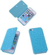 Bestcases Turquoise TPU Booktype Motief Hoesje Apple iPhone 5 5s