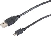 USB Micro B naar USB-A snellaadkabel - USB2.0 - tot 2A / zwart - 3 meter