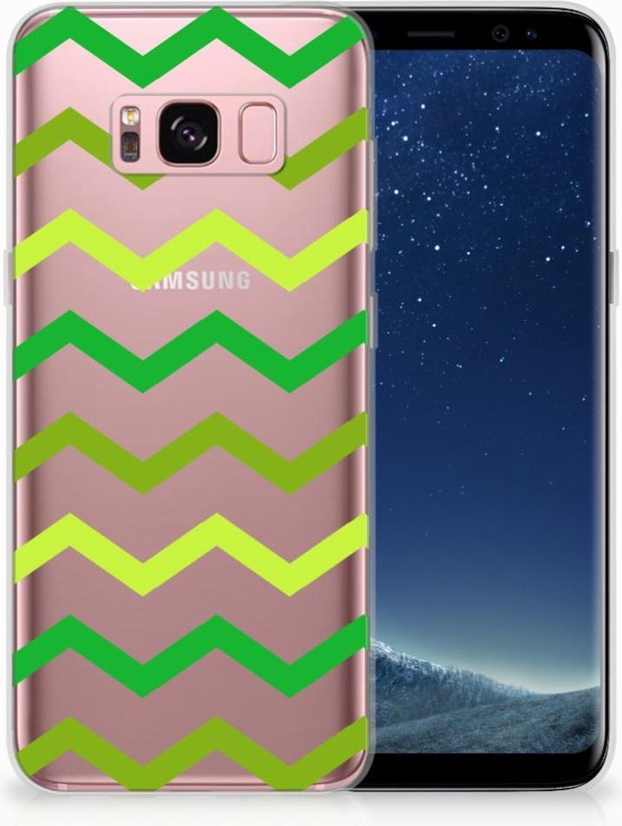 Samsung Galaxy S8 TPU bumper Zigzag Groen