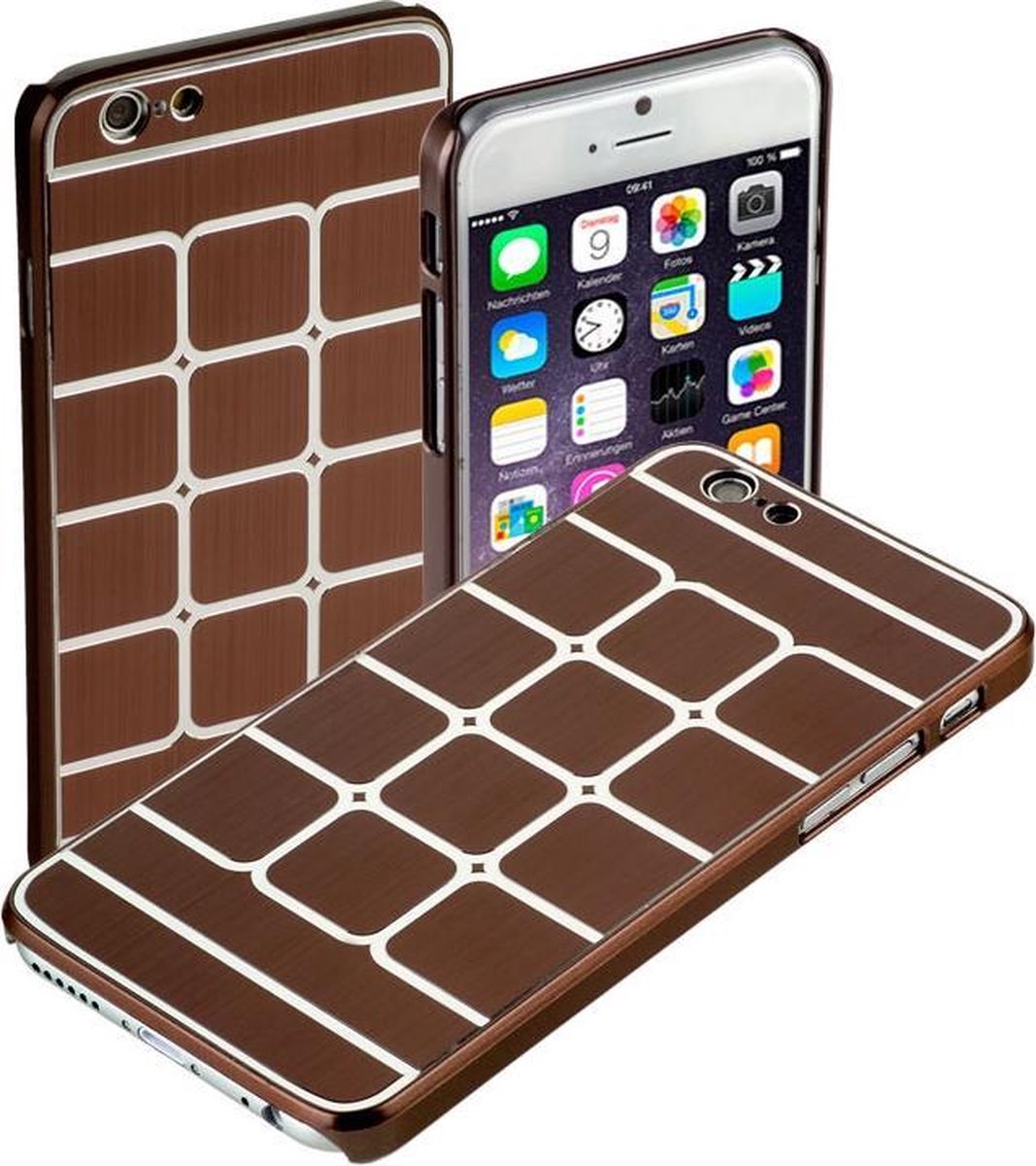 Protect Case Aluminium Design Hoesje Voor Apple iPhone 6 Bruin