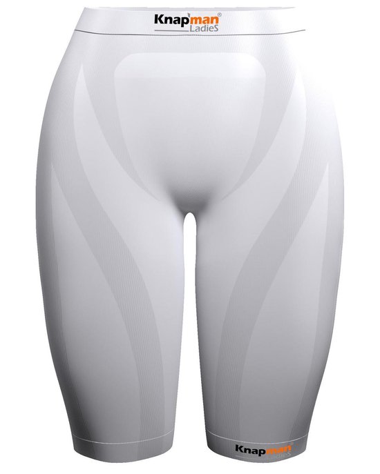 Knapman Ladies Zoned Compression Short 45% Wit | Compressiebroek (Liesbroek) voor Dames | Maat XS