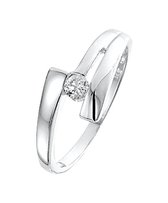 The Jewelry Collection Ring Zirkonia - Zilver
