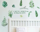 Muursticker palm bladeren groen interieur decoratie