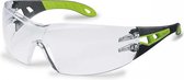 Uvex Pheos Airsoft Veiligheidsbril, Zwart/Groen - Anti-condens & Krasvast
