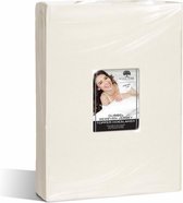 Nightsrest VP Dubbel Jersey Topper Hoeslaken - Creme Maat: 190/200x200/220 + 12cm