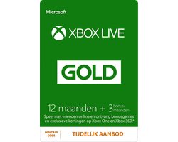 Microsoft Xbox Live Gold Abonnement 12 maanden + 3 bonusmaanden | bol.com