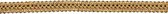 BAND MET LUSSEN ZWART/LICHT GOUD 11MM breed - 20 METER