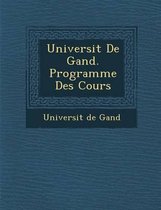 Universit de Gand. Programme Des Cours