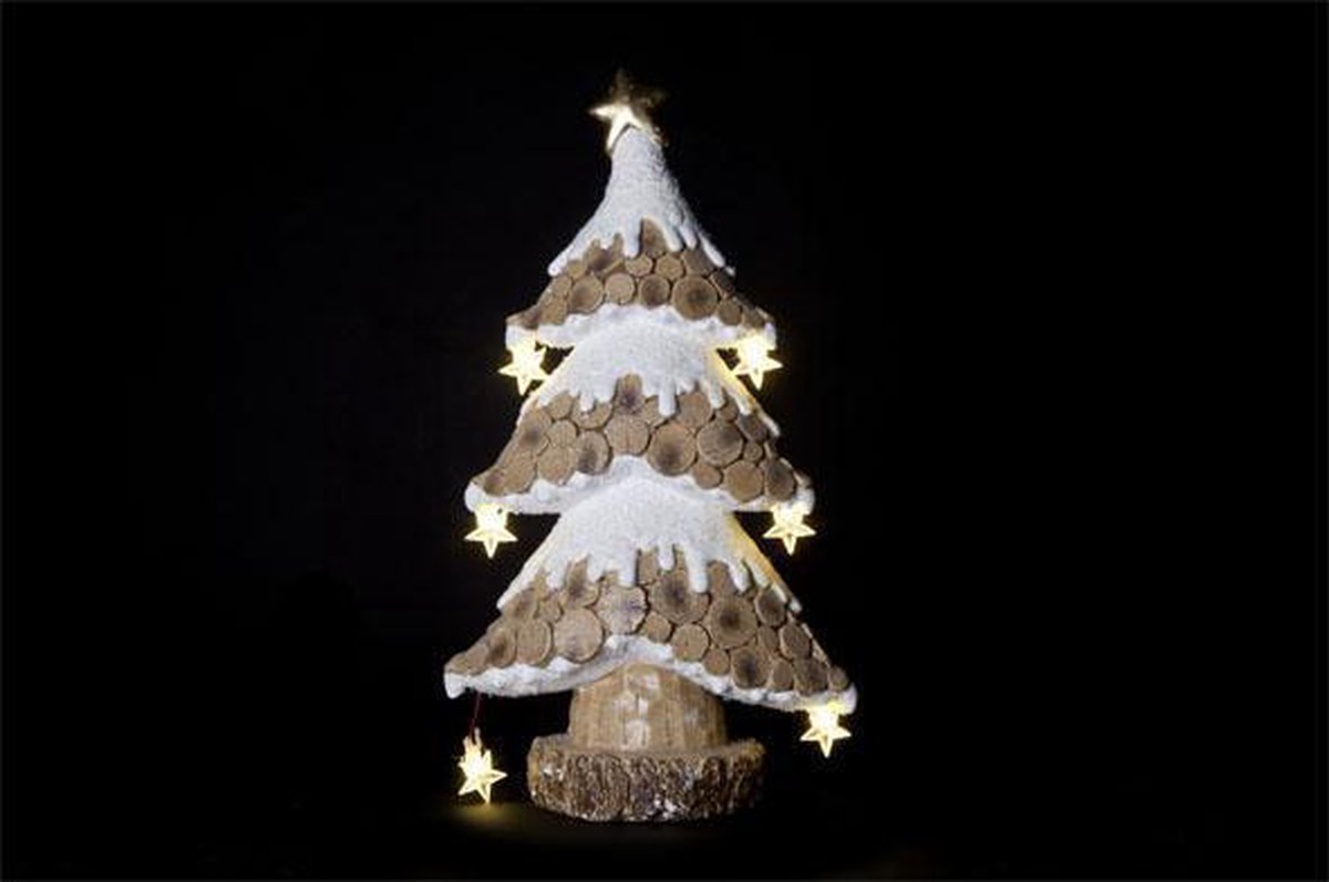 Cosy @ Home kerstboom sneeuw led beige wit