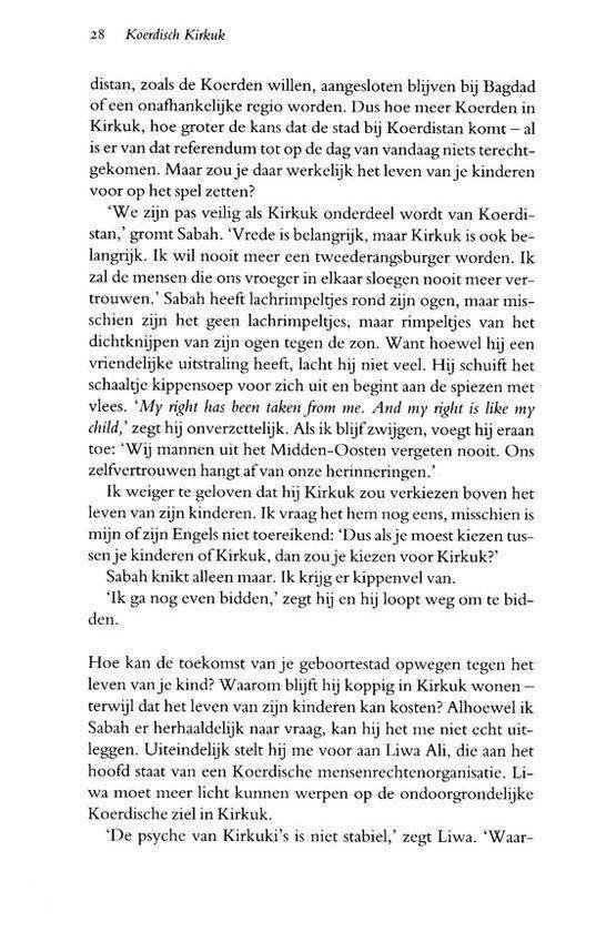 Een pagina uit het boek "Koerdisch Kirkuk".