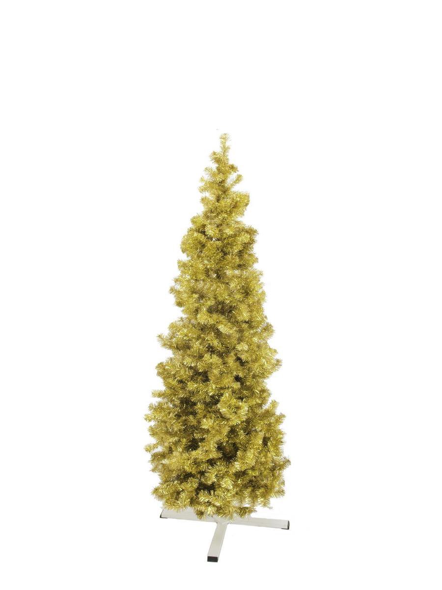 Europalms Kerst - Kerstboom binnen - Kunststof - Kunstkerstboom - Goud metallic - 180 cm