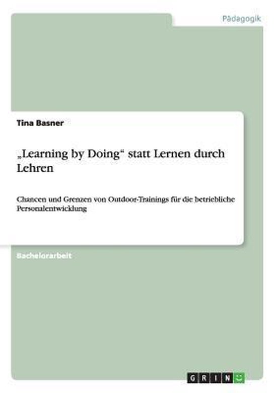 "Learning by Doing" statt Lernen durch Lehren - cover