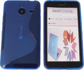 Microsoft Lumia 640 XL S Line Gel Silicone Case Hoesje Blauw Blue