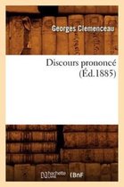 Sciences Sociales- Discours Prononc� (�d.1885)