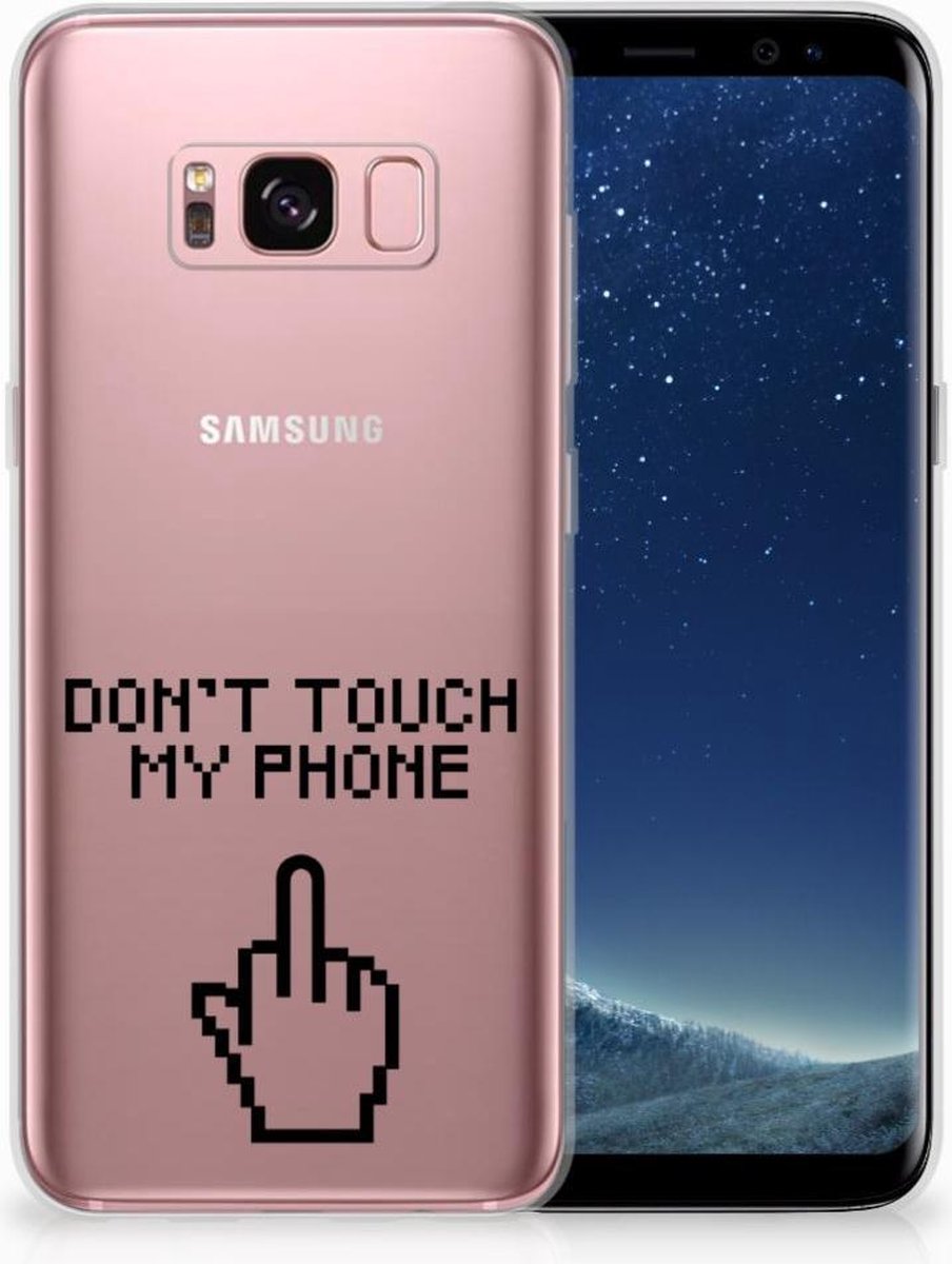 Samsung Galaxy S8 Silicone-hoesje Finger Don't Touch My Phone