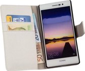 Huawei Ascend P8 Wallet Bookcase hoesje Wit