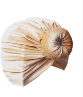 Haarband-mutsje-baby-tulband-Nude- Velvet-Beige