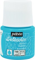 Pébéo Setacolor Glitter Turquoise Textielverf - 45ml textielverf voor lichte stoffen