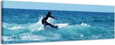 Surfer - Canvas Schilderij Panorama 118 x 36 cm
