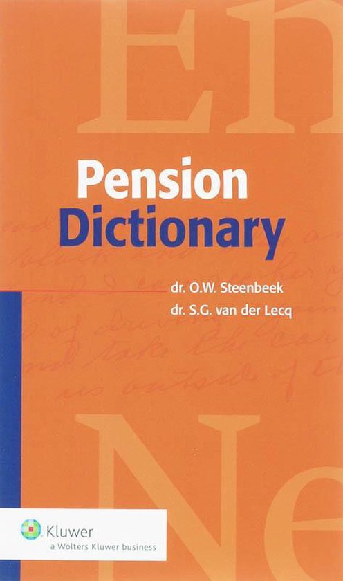 Het pensioenwoordenboek Nederlands Engles