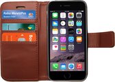 Hoesje voor Apple iPhone 6/6s Plus Book Case Portemonnee - Cover voor 3 Pasjes Bruin