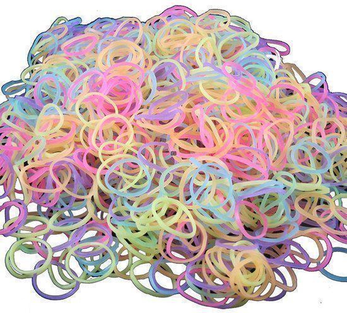 Loom Mixed Elastiekjes Glow in the dark Bands 600 Stuks