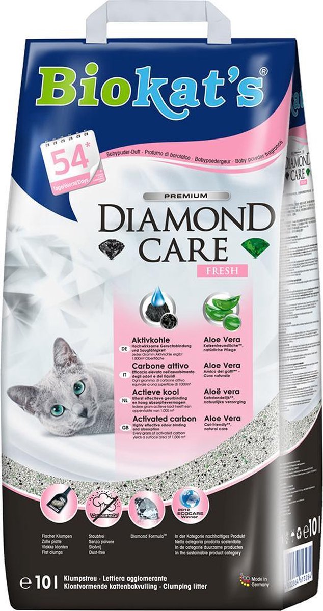Biokat's Diamond Care Fresh Aloe Vera Geur - Kattenbakvulling - 10 L