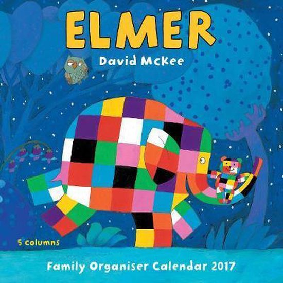 Elmer The Elephant Family Organiser Wall Calendar 2017 Kalenderwereld 