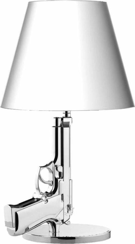 pols dubbel onderwijs Tafellamp Beretta 9mm Gun Lamp Zilver | bol.com