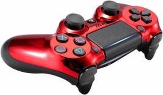 PS4, Wireless Dualshock 4 Controller V2 - Chrome Rood Custom - Merkloos