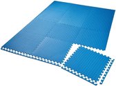 TecTake - Lot de 12 tapis de protection bleu - 3,8 m2 - 402654