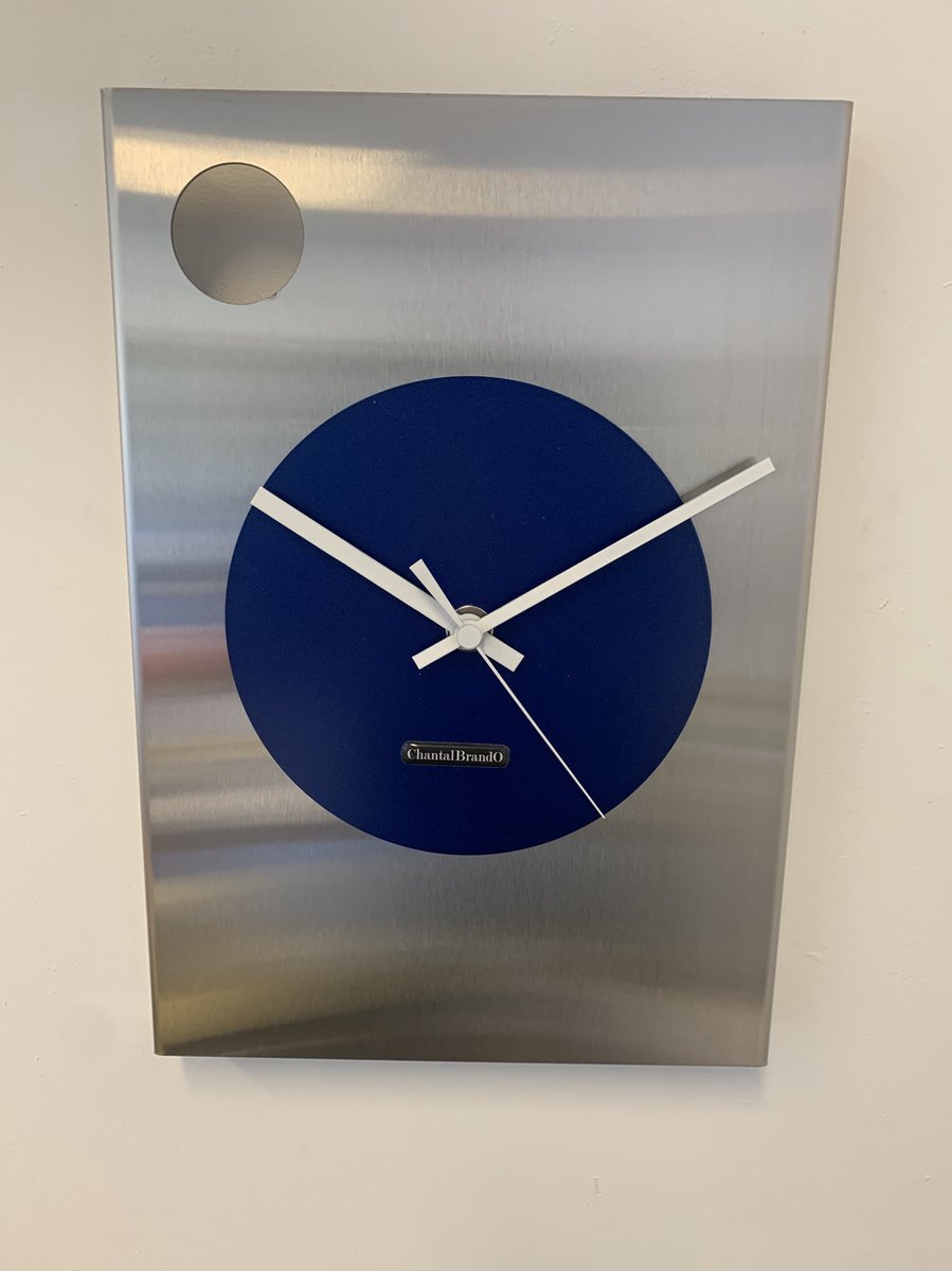 WANDKLOK "DANIQUE IN BLUE" MODERN DUTCH DESIGN