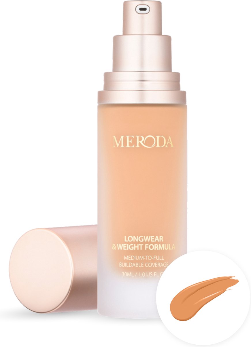 Meroda Universal Foundation - 11W | Medium warm beige met een roze ondertoon - 30ml