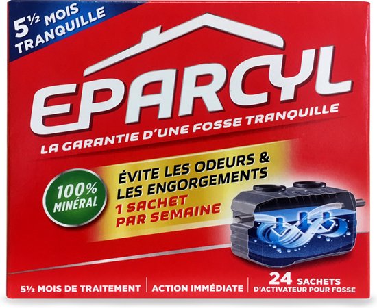 EPARCYL - ACTIVATEUR BIOLOGIQUE POUR FOSSE SEPTIQUE - 24 SACHETS - 5 MOIS  1/2