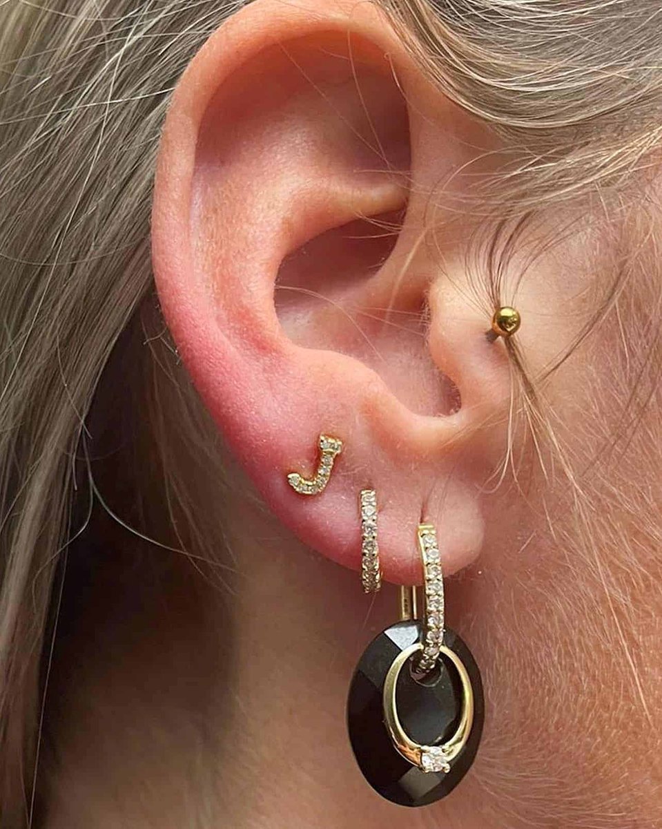 Tracelet | Boucles d'oreilles en argent | Boucles d'oreilles d'oreilles  Lettre L |... | bol.com