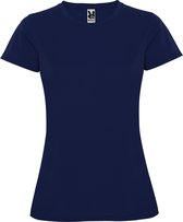 Donker Blauw dames sportshirt korte mouwen MonteCarlo merk Roly maat L