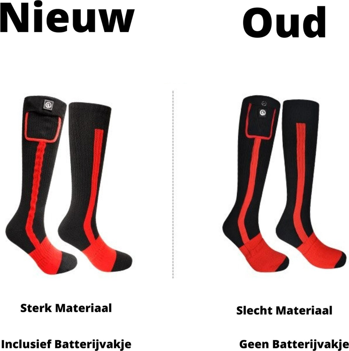 Verwarmde sokken, verwarmbare sokken, voor heren en dames, voetwarmers, elektrisch verwarmde sokken, wintersokken, warme sokken voor skiën, jacht, paardrijden, hiking
