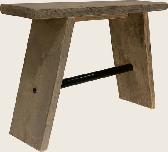 Steigerhouten bankje - Gebruikt hout - 70x19,5x47 cm - Met zwarte  steigerpijp | bol.com