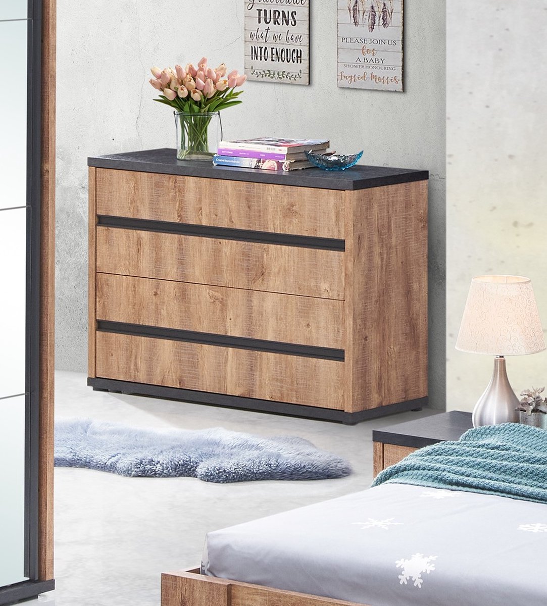 Belfurn - elsa Commode ladekast met 2 laden decor mango hout