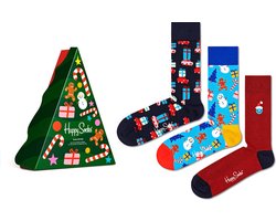 Happy Socks Dames / Heren Sokken Decoration Time Giftbox Kerstsokken 3-Pack - Maat 41-46
