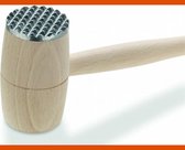 Borvat® | Houten stamper | vleeshamer alle hout | 29,5 x 9,5 cm | hout bruin