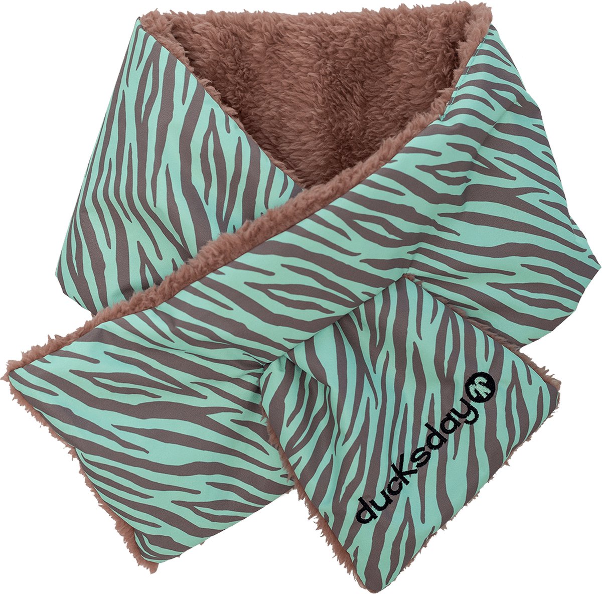 Ducksday- Sjaal - Baby - Peuter - Munt - Beige - Okapi - Small - Fleece gevoerd – Handig – warm