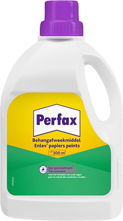 Perfax Behangafweek 500ML | Behang afweek afweekmiddel verwijderaar| 75M Behang verwijderaar - Perfax