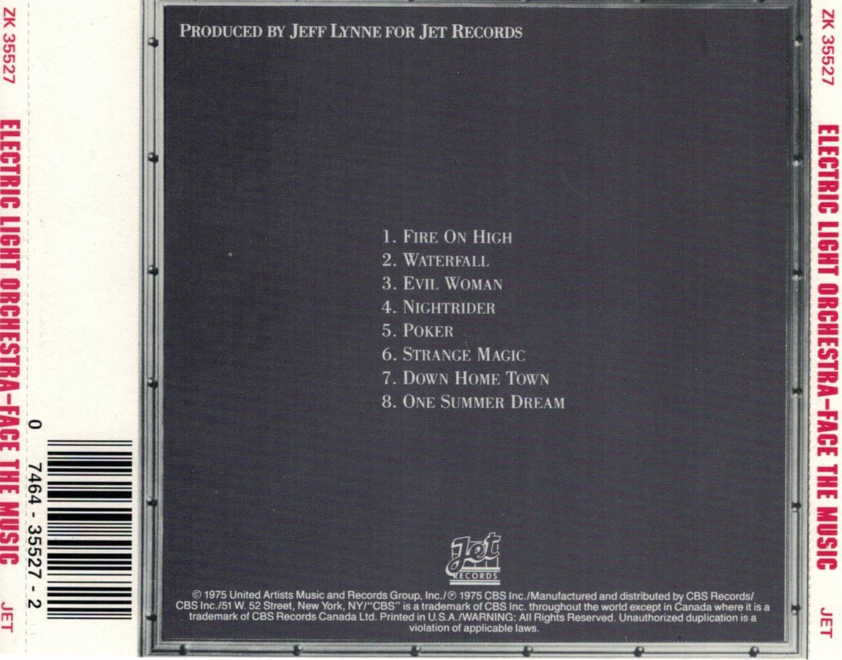 Face The Music, Electric Light Orchestra CD (album) Muziek