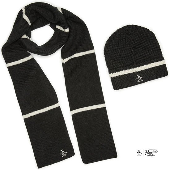 An Original Penguin Winter Set By Munsingwear Muts & Sjaal - Black