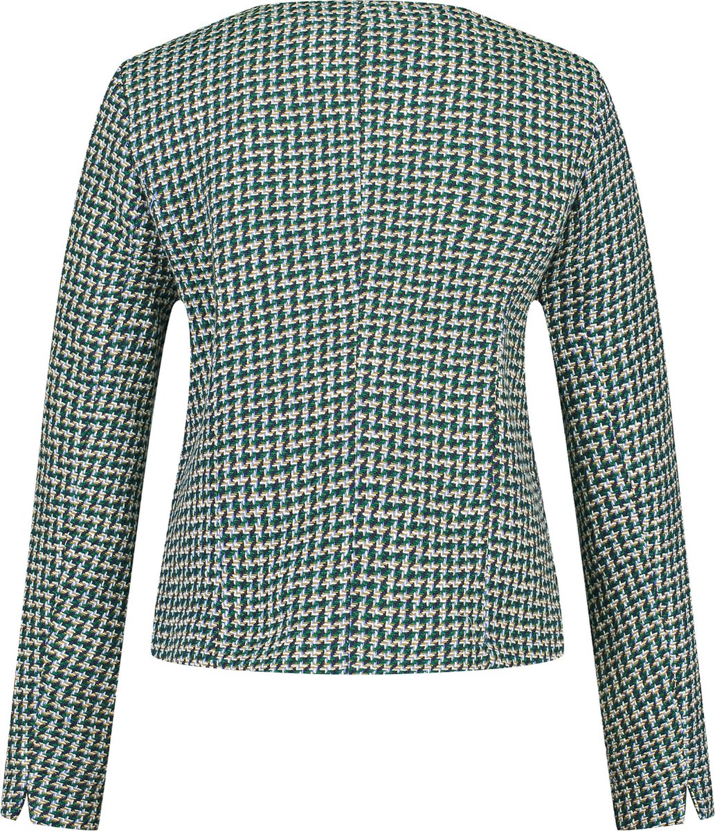 GERRY WEBER Dames Blazer Grün/Blau Gemustert-48
