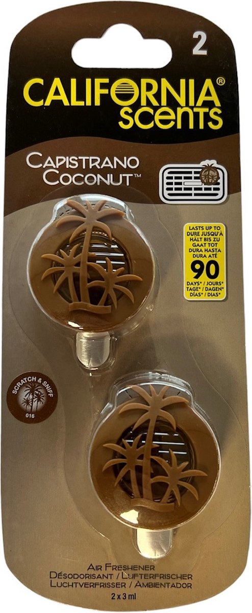 California Scents - Mini Difuser - Airfreshner - Capistrano Coconut